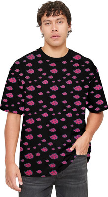 SONI BROS Printed Men Round Neck Black T-Shirt
