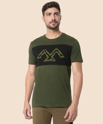 MUFTI Printed Men Round Neck Dark Green T-Shirt