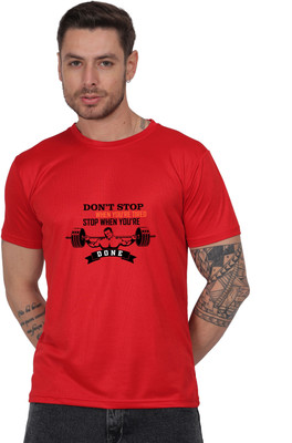KARNENTERPRISES Graphic Print Men Round Neck Red T-Shirt