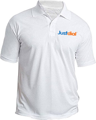 GoobyDooby Solid Men Polo Neck White T-Shirt