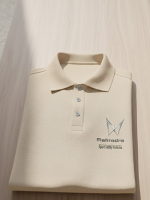 GoobyDooby Self Design, Solid, Sporty Couple Polo Neck Brown T-Shirt