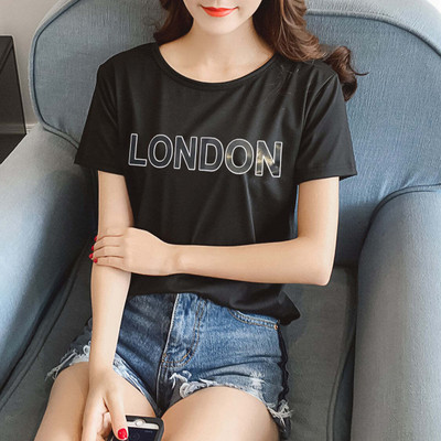 OUTZIDR Solid Women Round Neck Black T-Shirt