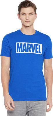 MARVEL By Metronaut Graphic Print Men Round Neck Blue T-Shirt
