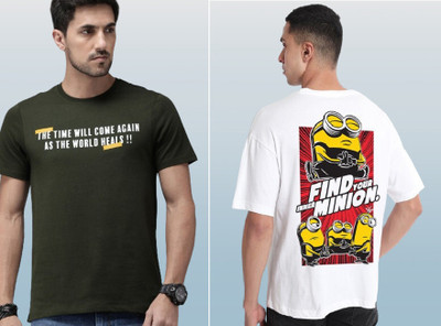 stylesmyth Printed Men Round Neck Multicolor T-Shirt