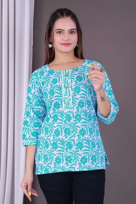 Manav Fashion Casual Printed Women Multicolor Top