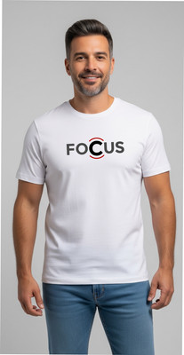 VIBESandNATION Printed Men Round Neck White T-Shirt