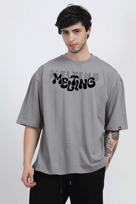SRK EXIM Graphic Print Men Round Neck Grey T-Shirt