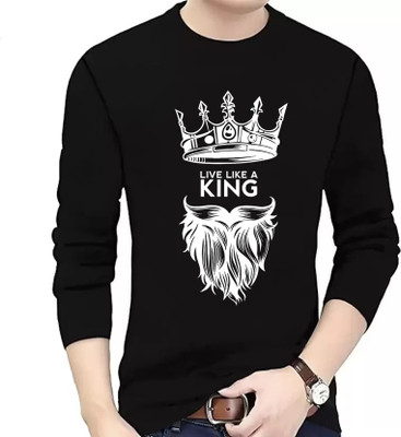 AFCollection Typography, Graphic Print Men Round Neck Black T-Shirt