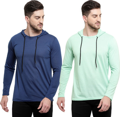 Tresna Trending Solid Men Hooded Neck Multicolor T-Shirt