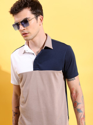 KETCH Colorblock Men Polo Neck Multicolor T-Shirt