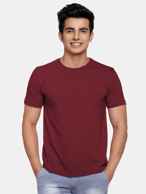 The Souled Store Solid Men Round Neck Grey T-Shirt