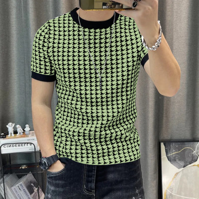 KAJARU Printed Men Round Neck Black, Green T-Shirt