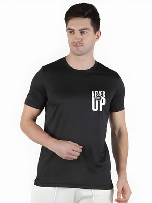 SZN Graphic Print Men Round Neck Black T-Shirt