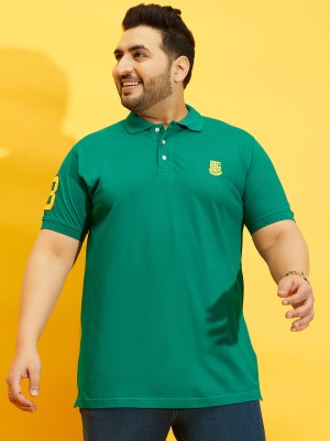 bigbanana Solid Men Polo Neck Green T-Shirt