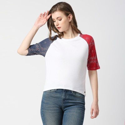 Pepe Jeans Printed Women Round Neck White T-Shirt