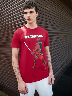 BEWAKOOF Graphic Print Men Round Neck Red T-Shirt