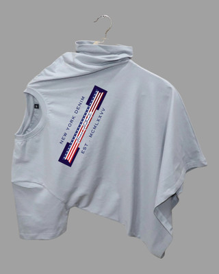 DRIPTHREAD Printed Men Round Neck Grey T-Shirt