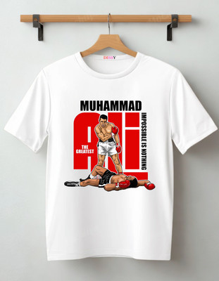 DIBBY Printed Men Round Neck White T-Shirt