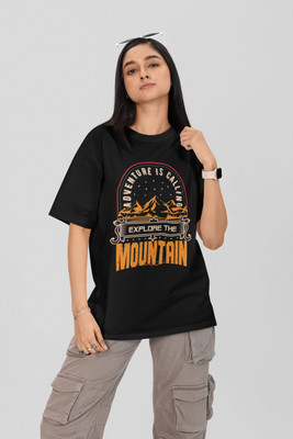 Stylewill Graphic Print Women Round Neck Black T-Shirt