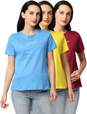 KILLER Graphic Print Women Round Neck Multicolor T-Shirt