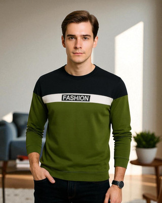 FASHIUM Printed Men Round Neck Green T-Shirt