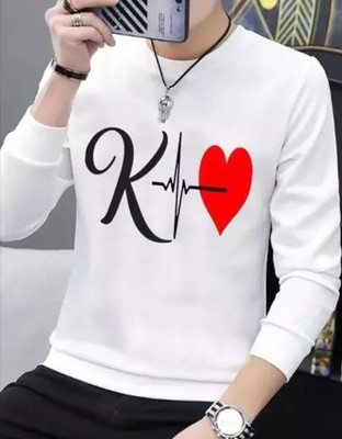 Treasurelook Printed, Typography Men Round Neck White T-Shirt