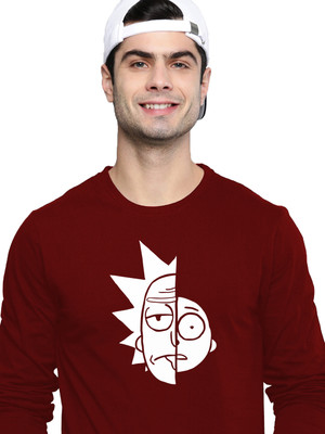 London Crew Printed Men Round Neck Maroon T-Shirt