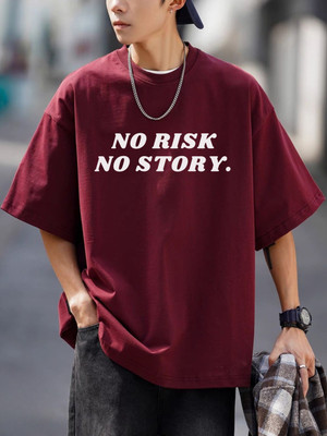 Cool Plus Graphic Print Men Round Neck Maroon T-Shirt