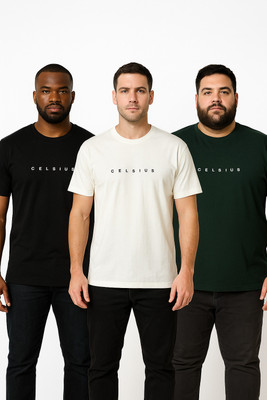 CELSIUS Solid Men Round Neck Multicolor T-Shirt