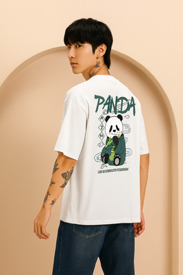 DD Dark Drive Printed Men Round Neck White T-Shirt