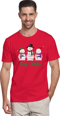 Buy That Trendz Printed Men Round Neck Red T-Shirt