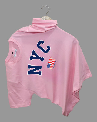 Velvawear Printed, Typography Men Round Neck Pink T-Shirt