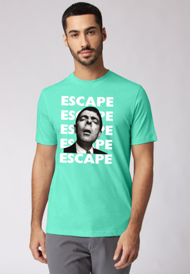 dunx Printed Men Round Neck Light Green T-Shirt