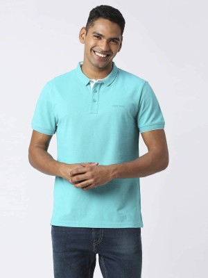 Pepe Jeans Solid Men Polo Neck Green T-Shirt