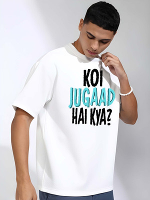 Kaido Typography Men Round Neck White T-Shirt