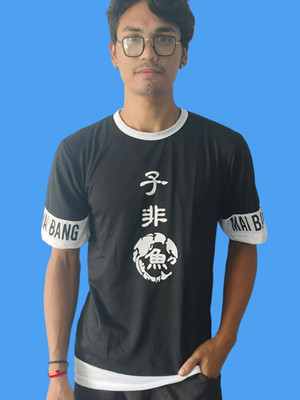 Teezler Solid Men Round Neck Black T-Shirt