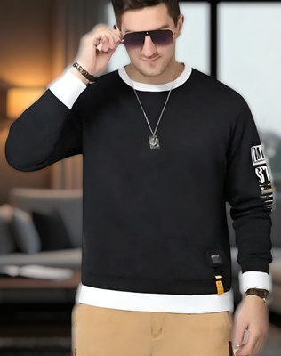 Boldrift Solid Men Round Neck Black T-Shirt