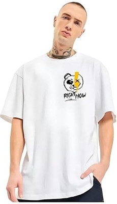harshstore Graphic Print Men Round Neck White T-Shirt