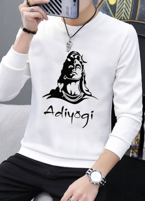 GPGARMENTS FAB Solid Men Round Neck Silver T-Shirt