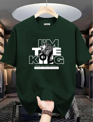 Magneto Printed Men Round Neck Dark Green T-Shirt