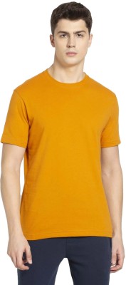 JOCKEY Solid Men Round Neck Yellow T-Shirt