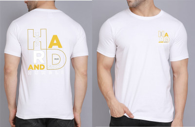 WOOSTRO Printed Men Round Neck White T-Shirt
