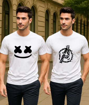 Berlin Printed Men Crew Neck White T-Shirt