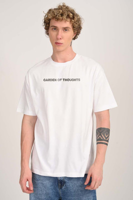 LazyGreg Graphic Print Men Round Neck White T-Shirt
