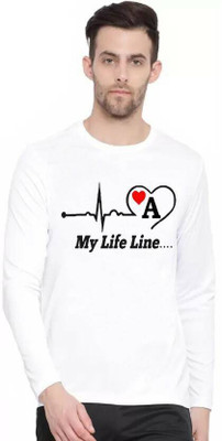 Treasurelook Printed Men Round Neck White T-Shirt