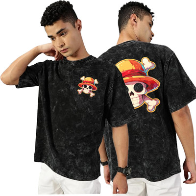 BEEFITS Graphic Print Men Round Neck Black T-Shirt