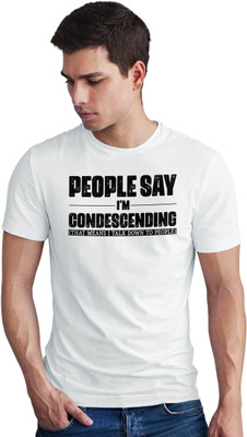 Seek Buy Love Printed Men Round Neck White T-Shirt