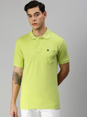 ONN Solid Men Polo Neck Green T-Shirt