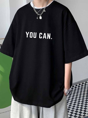 Cool Plus Graphic Print Men Round Neck Black T-Shirt