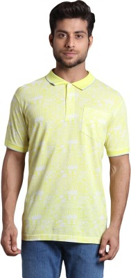 COLORPLUS Printed Men Polo Neck Yellow T-Shirt